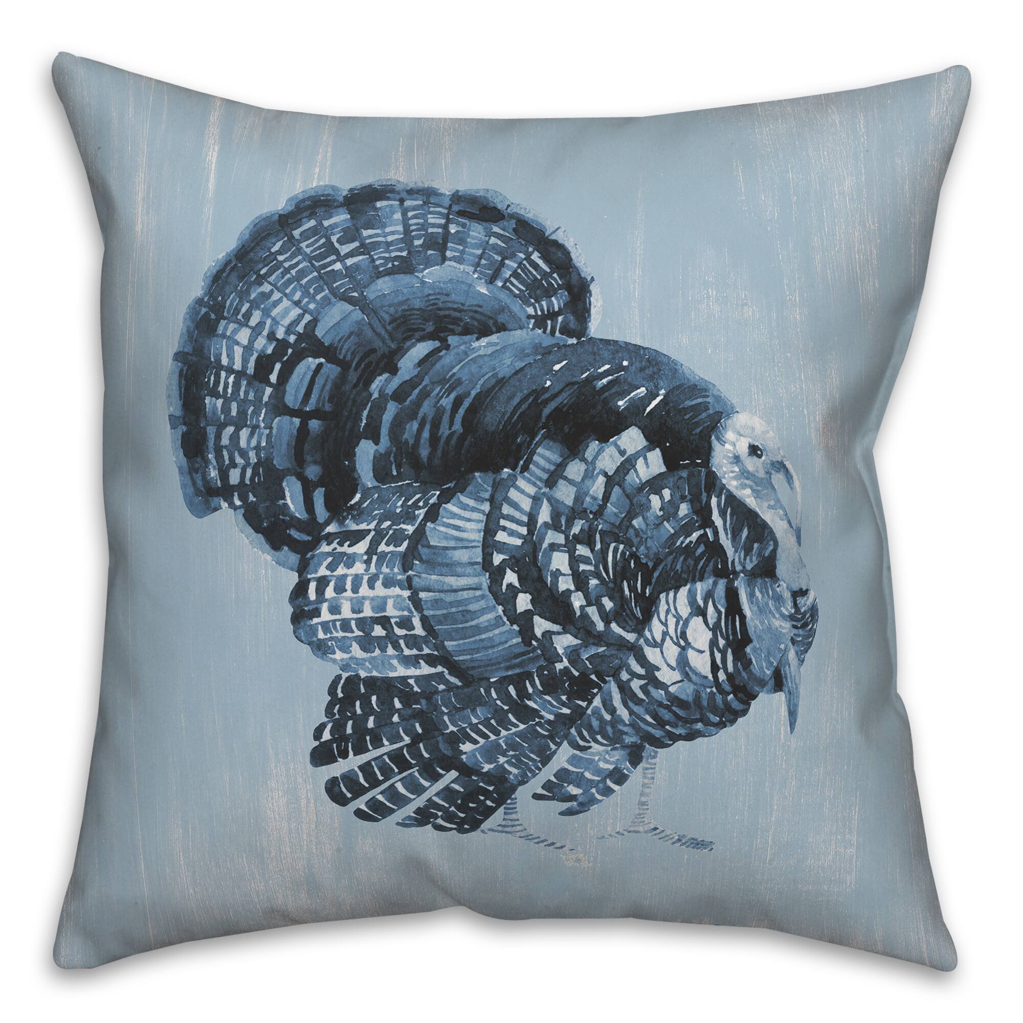 Watercolor Turkey Pillow